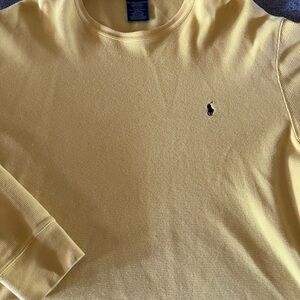 Polo Ralph Lauren Yellow Waffle Knit Top